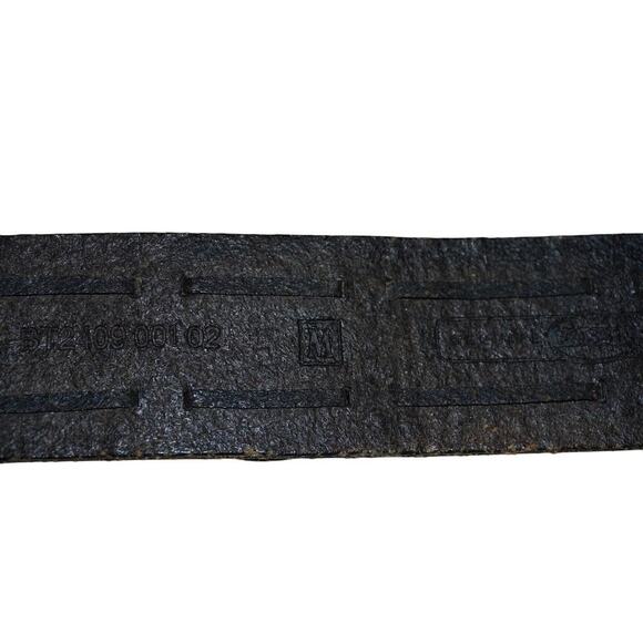 Vintage Tooled Leather Belt Floral Embossed Brass Buckle Medium - Picture 7 of 7